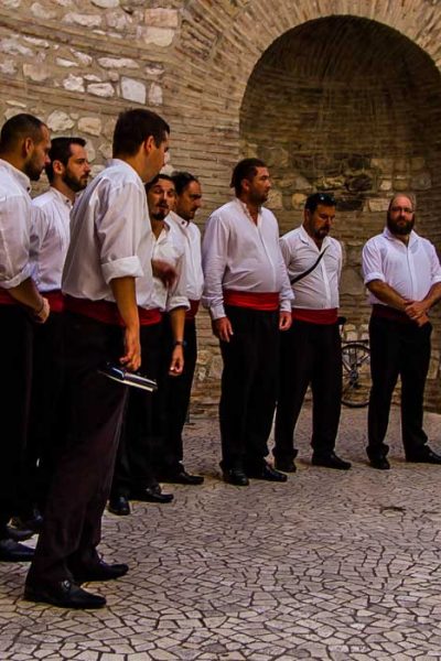 Klapa singers at vestibule of Diocletian's Palace